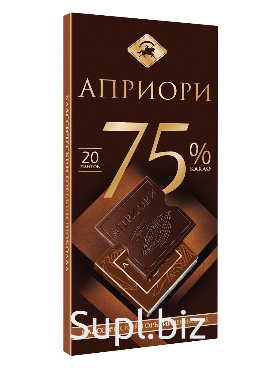 Горький шоколад купить в москве. Априори 100г Горький шоколад 75% какао. Априори Горький 100 какао. Шоколад Горький априори 75%. Шоколад априори Горький 99% какао порционный.