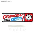 Номер на коляску «Скорость - мой конёк!», 2 хомутика-крепления