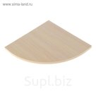 Полка сектор 350*350*16 мм Выбеленный дуб