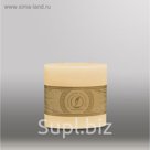 Свеча овальная призма "Классика", 125x63х125мм,  2 фитиля кремовый