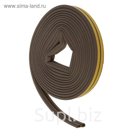 Уплотнитель резиновый самоклеящийся UNIBOB, профиль D, в катушке 10 м, коричневый