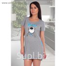 Туника женская Далида принт бирюзовый цвет серый, р-р 50