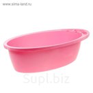 Ванна детская овальная, цвет розовый
