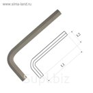 Ключ AIST, Г-образный, шестигранный, H2.5, L= 11,5 см