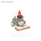 Фигурка декоративная "Кот с книгой", 3,5х5,5х4,5 см