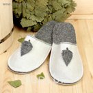 Тапки для бани и сауны с аппликацией «ГлавБаня», размер 42-43, серо-белые