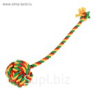 Мяч канатный "ДогЛайк", малый, микс цветов