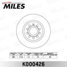Диск тормозной передний MILES K000426