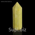 Призма из камня. Оливковый жадеит от 20х65мм/75г:коробка