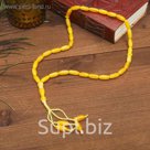Чётки, рис 1,5x0,7, цвет янтарный, 33 бусины, 48 см