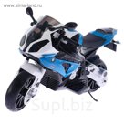 Электромотоцикл "BMW S1000RR", EVA колеса, цвет голубой