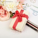Коробка подарочная "Бант в горошек", красный, 5 х 8 х 2 см