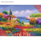 Алмазная вышивка на раме с частичным заполнением "Морской пейзаж", 40 х 30 см