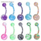 Пирсинг в пупок "Банан", холли, цвет МИКС, фас 20 шт