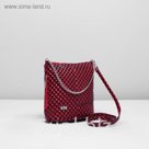 Сумка жен 304, 23*8*23, 1 отд на молнии, н/карман, красный