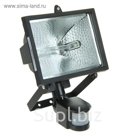 Прожектор TDM ИО500Д (детектор), галоген, черный, IP54, SQ0302-0012