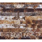 3D плитка из натурального камня полоска Травертин коричневый