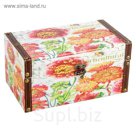 Шкатулка дерево "Садовые пионы" 12х24х14 см