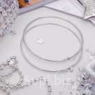 Серьги кольца Классика цвет серебро d 7 см