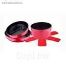 Набор посуды CLICK & COOK 5 предметов, красное жаропрочное покрытие, 26 см, h=5 см, 28 см, 4,4 л, 24 см