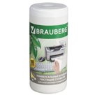 Чистящие салфетки BRAUBERG «Power Clean», в тубе, 100 шт., влажные, для пластика