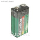 Батарейка солевая Camelion 6F22-1S (6F22-SP1G), 9В, крона, спайка, 1 шт.