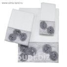 Полотенце Illusion, размер 69х127 см, белый, велюр