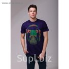 Футболка мужская Collorista 3D Frog, размер M (46), цвет фиолетовый