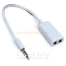 Переходник для наушников 3.5 Jack (M) - 3.5 Jack (F) + 3.5 Jack (F) разветвитель на 2 разъёма