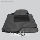 Коврики в салон для Nissan Terrano II 1993-2006, 4 шт., текстиль "Robust-Lux", серый