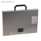 Папка-портфель А4, 1 отделение, 700мкм, серая