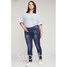 Джинсы женские зауженные MZ024CH-8021 DARK BLUE размеры 28-33
