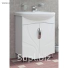 Тумба Sun&Aqua "Лотос 55", 2 двери, цвет белый, под умывальник "Уют 55"