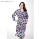 Халат женский фланелевый Запашной МИКС, р-р 62