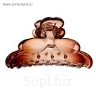Краб для волос "Прозрачный" 7 см, бант, микс