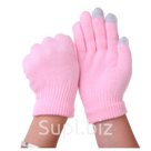 Светло-розовые перчатки для сенсорных экранов 