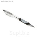 Ручка шариковая автоматическая с резиновым держателем "Мегаполис" стержень черный