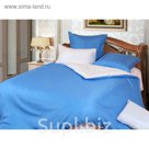 Постельное бельё 2сп, цвет Голубой-бел. 175х215см, 180х220см, 70х70см 2 шт,полиэстер 65г/м, пэ100%