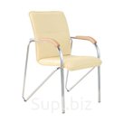 Стул офисный Samba Silver, деревянный подлокотник