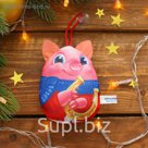 Брелок-антистресс на присоске "Удачи", хрюша, 11 см