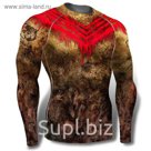 Рашгард с длинным рукавом, IROKEZ, цвет красный, 2XL