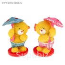 Сувенир "Медвежата милые с зонтом" набор 12 шт.