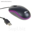 Компьютерная мышь RITMIX ROM-111, проводная, USB, 800 dpi, фиолетовая