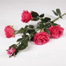 Цветы искусственные Куст розовых роз с каплями