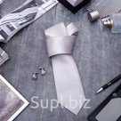 Набор мужской "Стиль" галстук 145*5см, запонки, крапинка, цвет серо-розовый