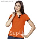 Рубашка-поло женская StanContrast, размер 44, цвет оранжевый 185 м/г 04CW