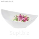 Салатник 250 мл "Орешник", малый, белый, с деколью