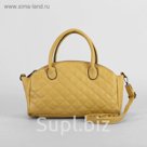Сумка женская "Люсия", 3 отдела, регулируемый ремень, цвет светло-желтый