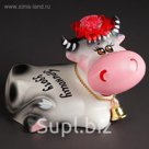Копилка "Нарядная корова на лугу", микс