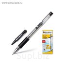Ручка гелевая BRAUBERG "Number One", узел-игла 0,5мм, стержень черный 141194